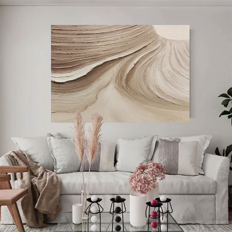 Pure Beige Brown Minimalist Art #art2633