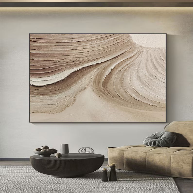 Pure Beige Brown Minimalist Art #art2633