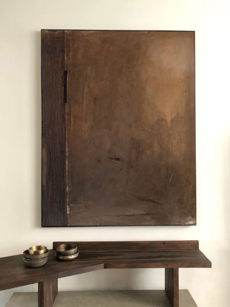 Brown Wabi-Sabi Painting #art2611