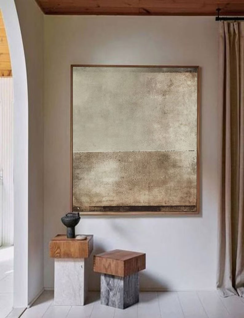 Beige Wabi-Sabi Painting #art2610