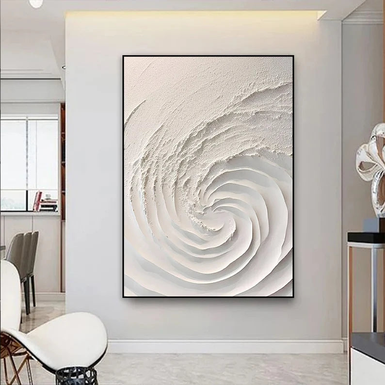 3D White Minimalist Painting #art263