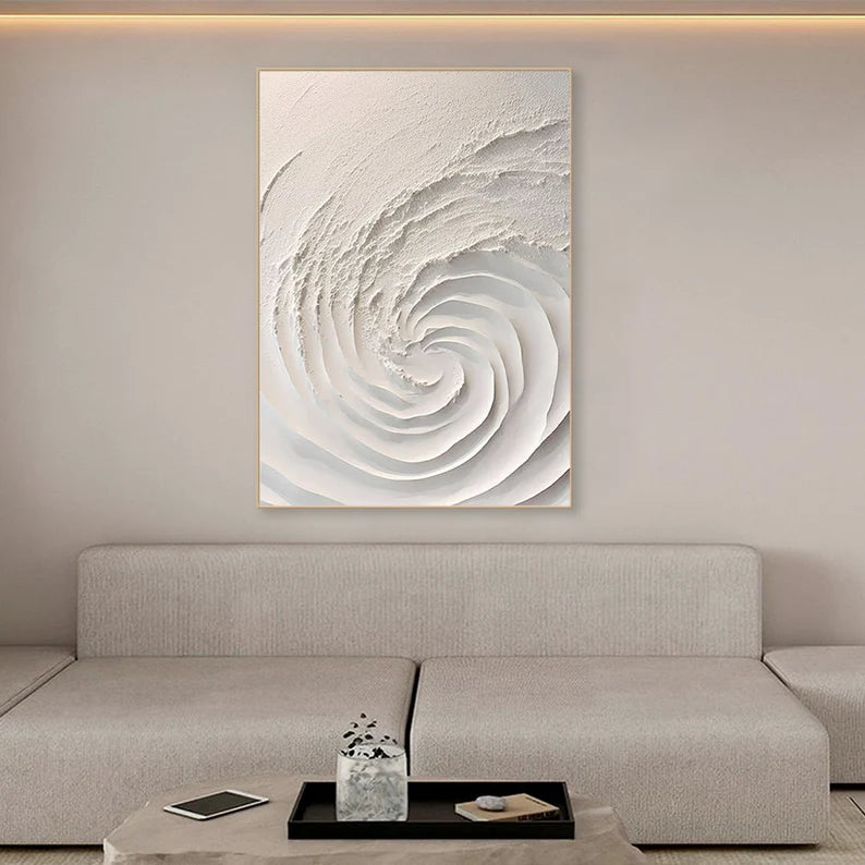 3D White Minimalist Painting #art263