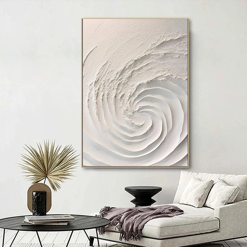 3D White Minimalist Painting #art263