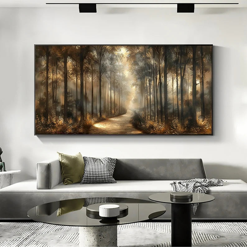 Abstract Forest Oil Painting on Canvas #art267