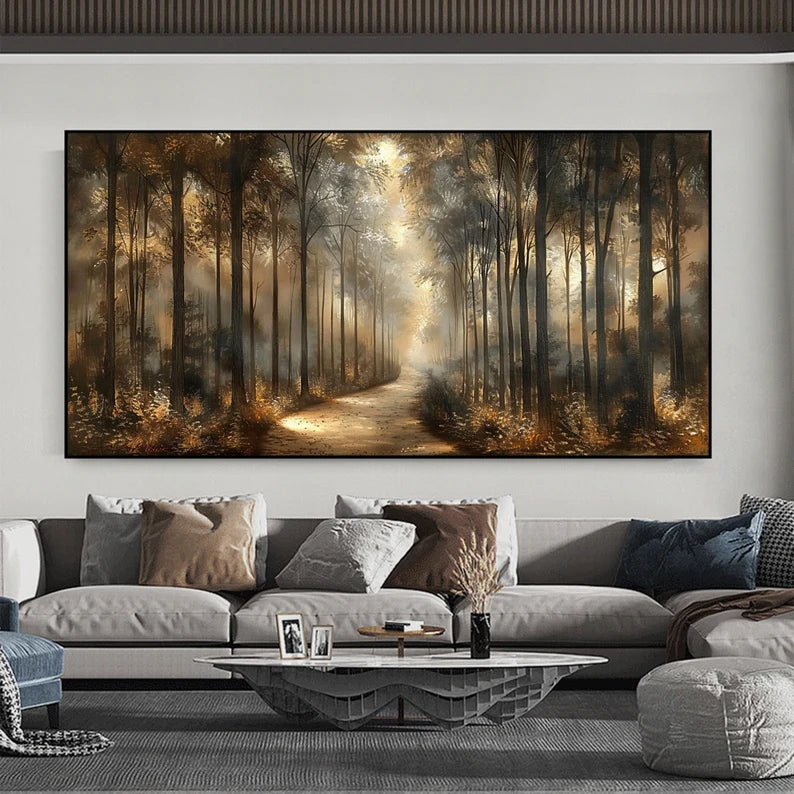 Abstract Forest Oil Painting on Canvas #art267