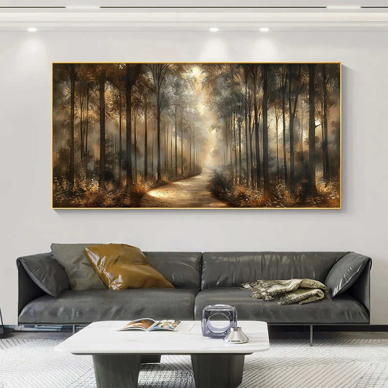 Abstract Forest Oil Painting on Canvas #art267