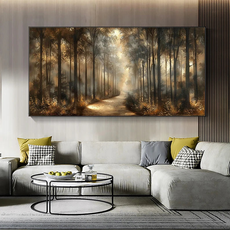 Abstract Forest Oil Painting on Canvas #art267