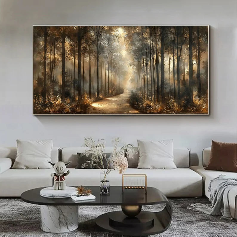 Abstract Forest Oil Painting on Canvas #art267