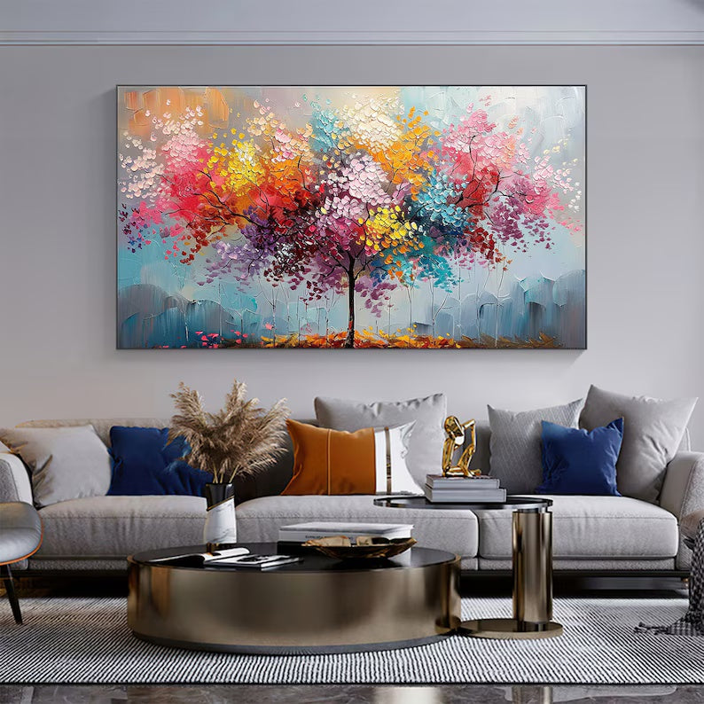 Abstract Blossom Tree Oil Painting #art264