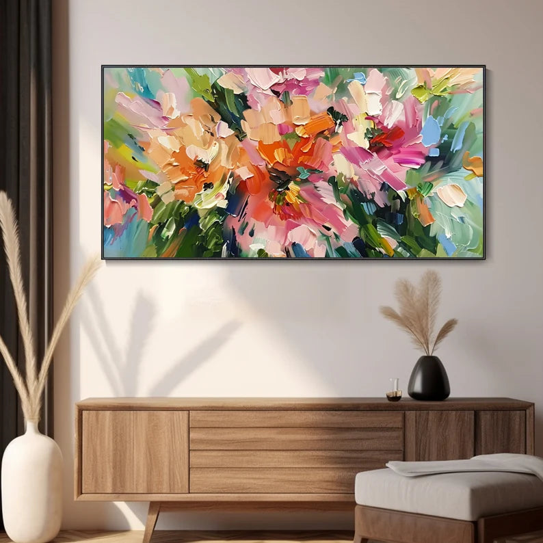 Abstract Fantasy Floral Oil Painting  #2615