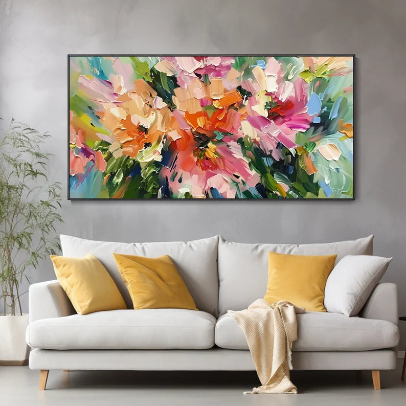 Abstract Fantasy Floral Oil Painting  #2615