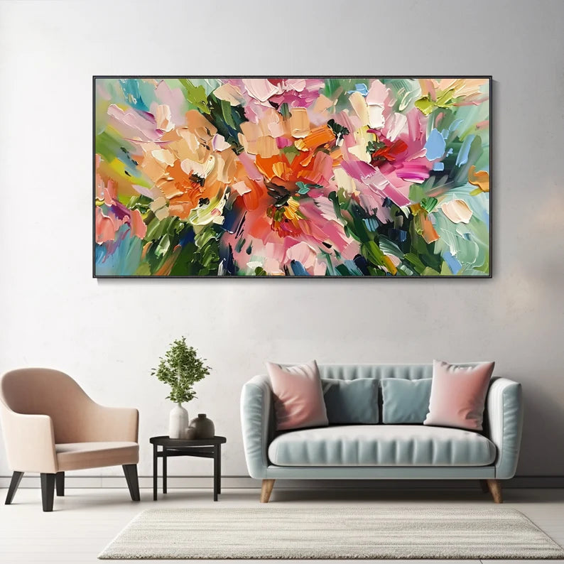 Abstract Fantasy Floral Oil Painting  #2615