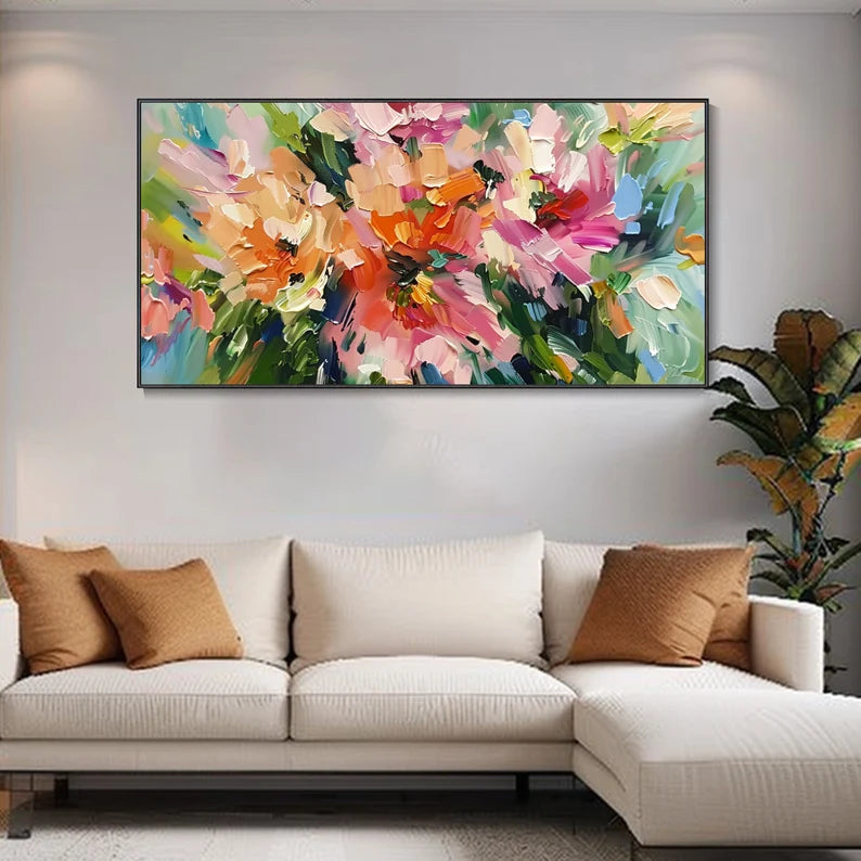 Abstract Fantasy Floral Oil Painting  #2615