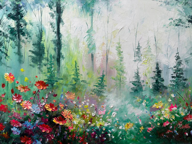 Colorful Forest Canvas Oil Painting #art2623