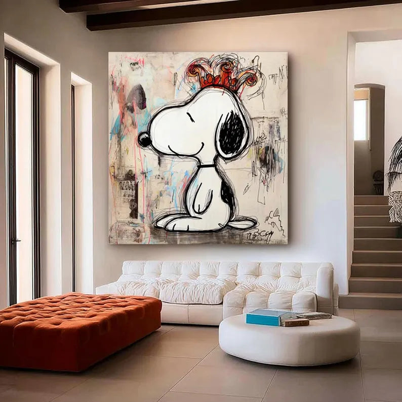 Snoopy Fun – Playful Dog Canvas Art#AB0519027
