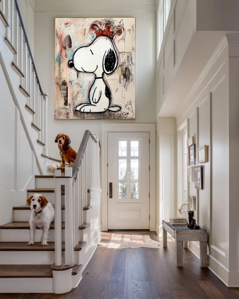 Snoopy Fun – Playful Dog Canvas Art#AB0519027