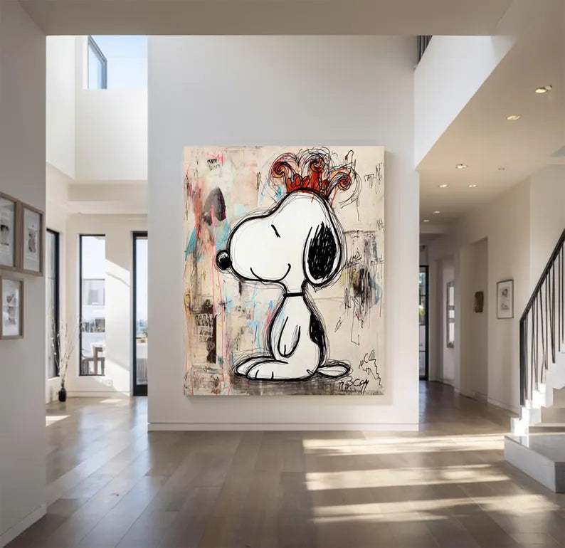 Snoopy Fun – Playful Dog Canvas Art#AB0519027
