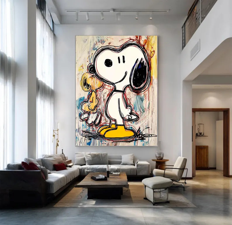 Snoopy & Woodstock – Playful Canvas Art#AB0519029