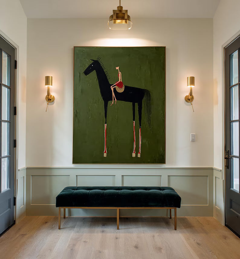 Rider on Horse – Modern Abstract Canvas Art#AB0519033