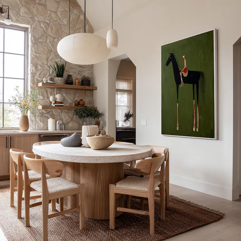 Rider on Horse – Modern Abstract Canvas Art#AB0519033