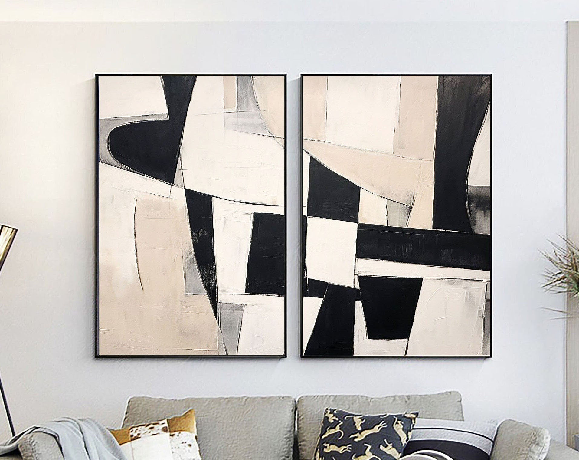Abstract Tranquility Painting SET OF 2 #CXA 001