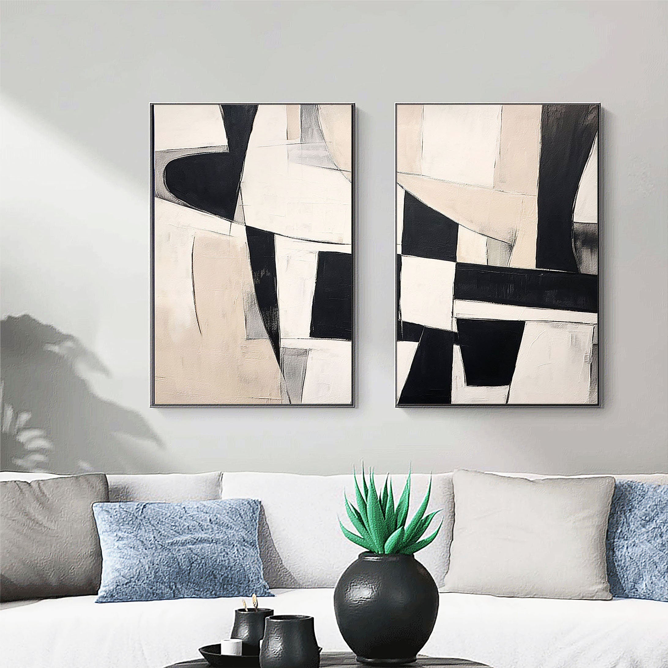 Abstract Tranquility Painting SET OF 2 #CXA 001