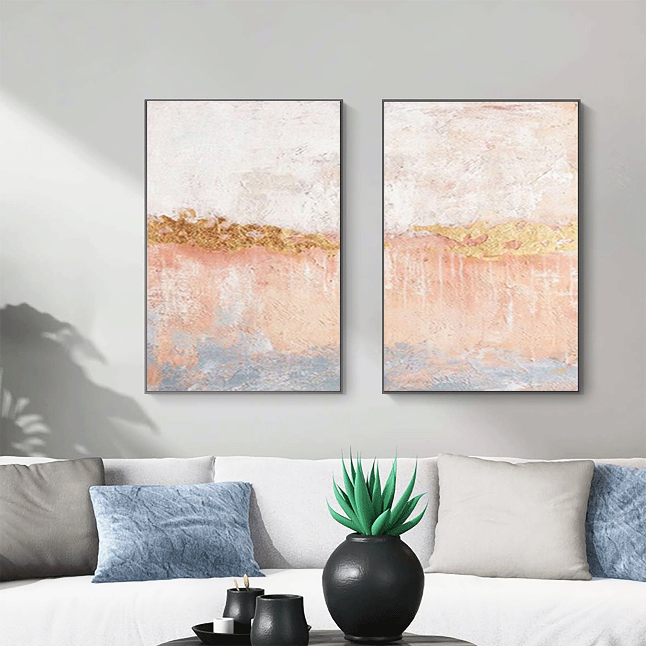 Abstract Tranquility Painting SET OF 2 #CXA 00902