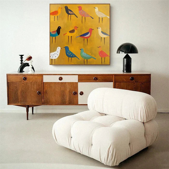 Colorful Birds – Modern Bird Canvas Art#AB0519033