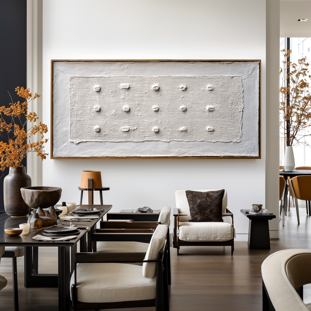 Quiet Measure Textured Abstract Canvas Wall Art#AB14260