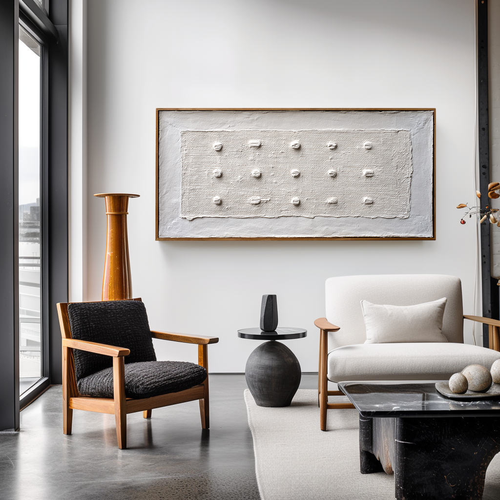 Quiet Measure Textured Abstract Canvas Wall Art#AB14260