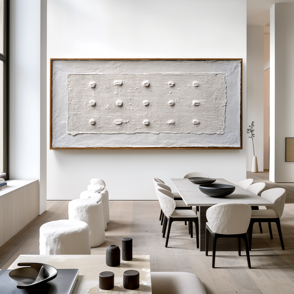 Quiet Measure Textured Abstract Canvas Wall Art#AB14260