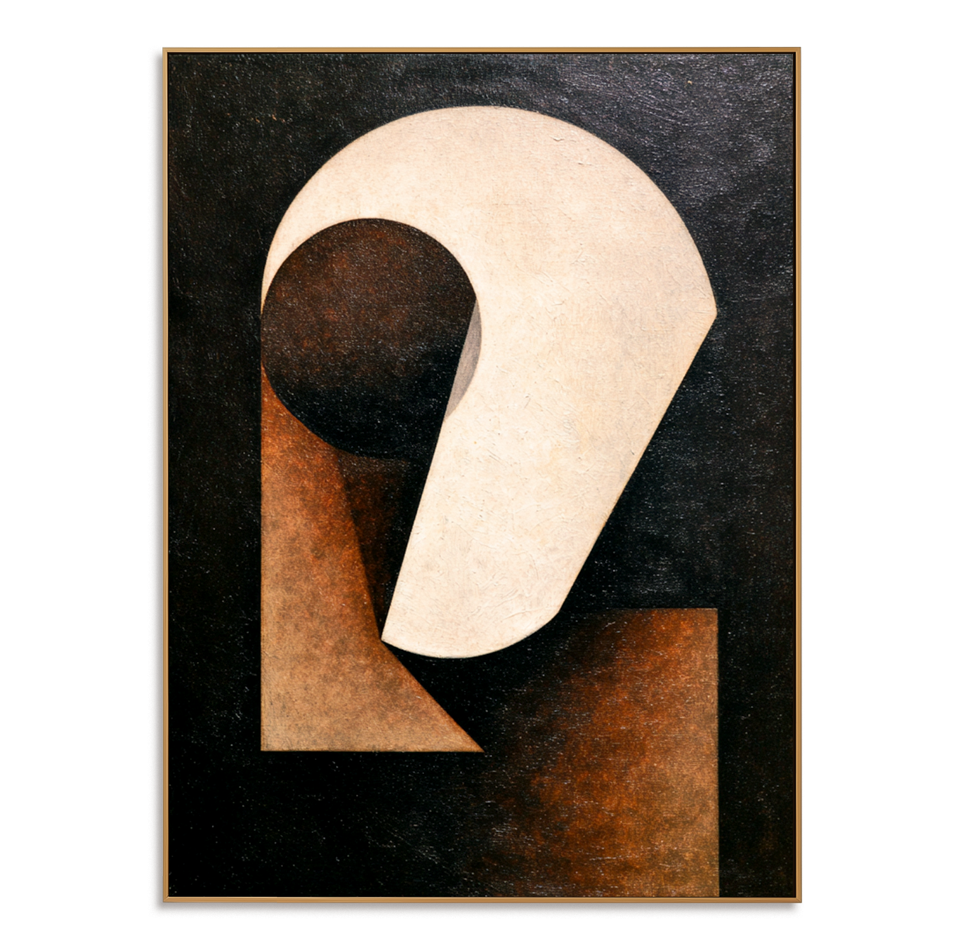 Silent Axis Minimalist Abstract Geometric Canvas Wall Art#AB14271