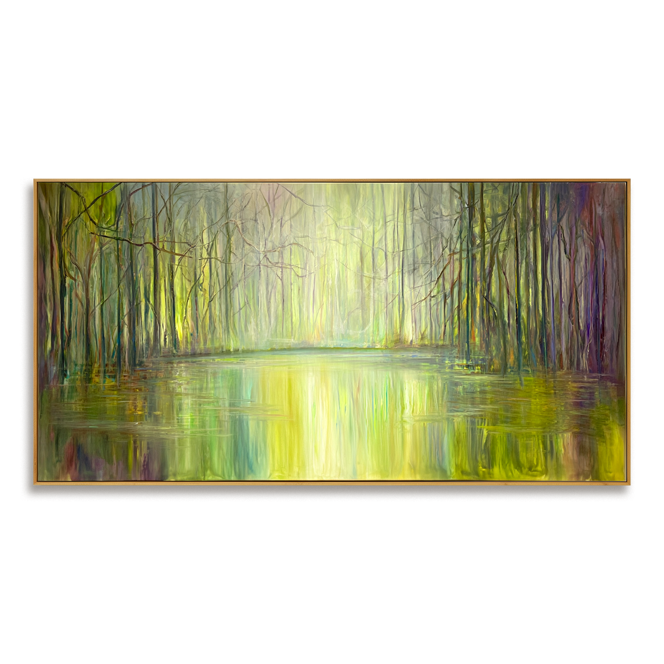 Whispering Grove Serene Abstract Landscape Canvas Wall Art#AB14273
