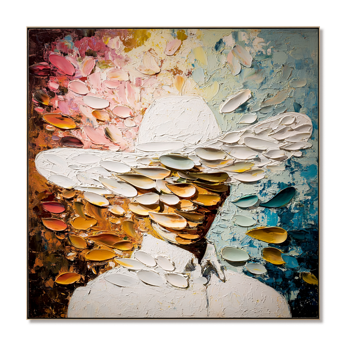Inner Spectrum – Hand-Painted Textured Figurative Wall Art#AB14176