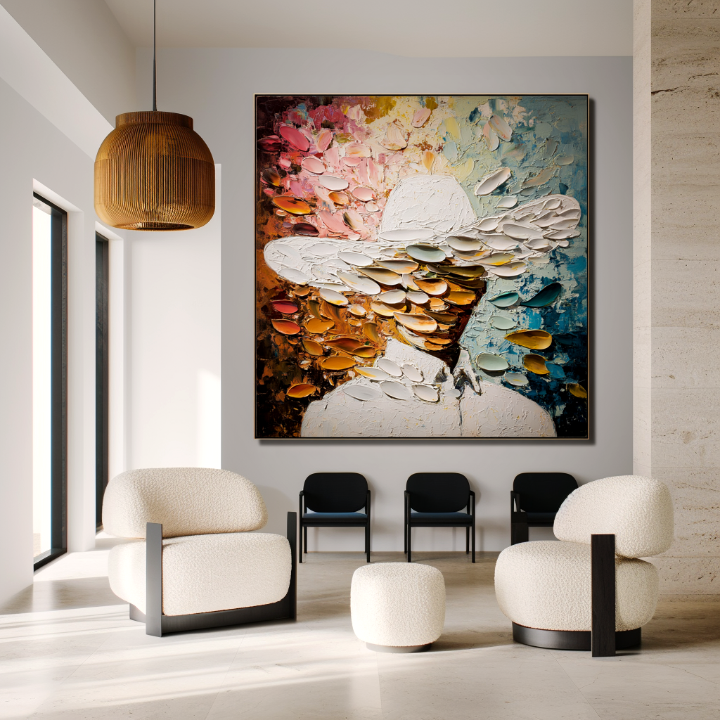 Inner Spectrum – Hand-Painted Textured Figurative Wall Art#AB14176