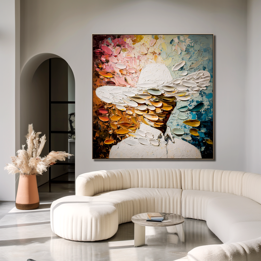 Inner Spectrum – Hand-Painted Textured Figurative Wall Art#AB14176