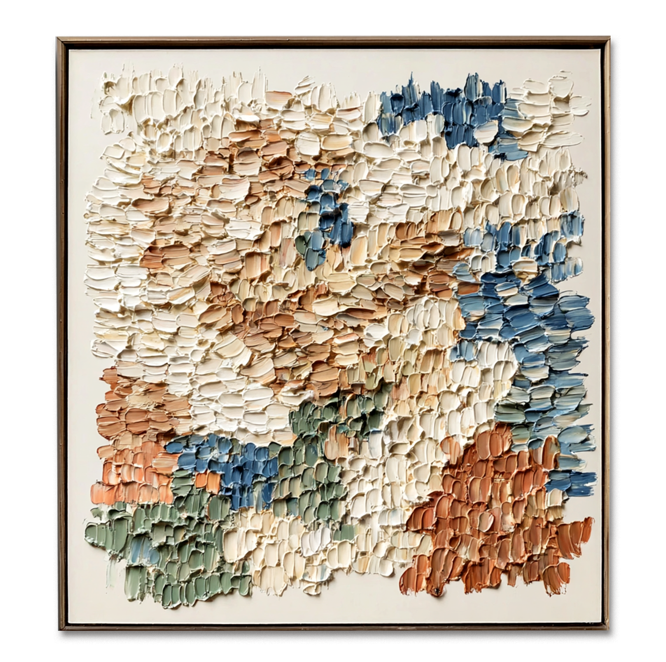 Layered Order – Hand-Painted Textured Abstract Oil Painting#AB14205