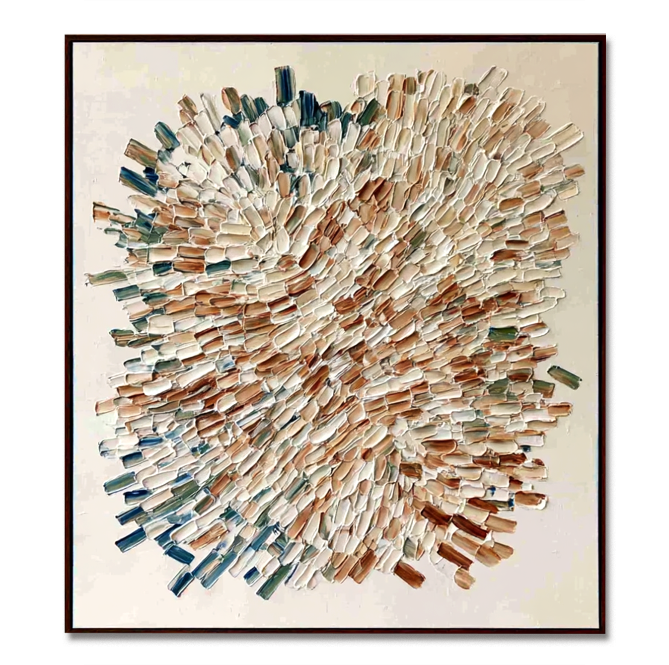 Gathered Rhythm – Hand-Painted Organic Textured Abstract Wall Art#AB14189