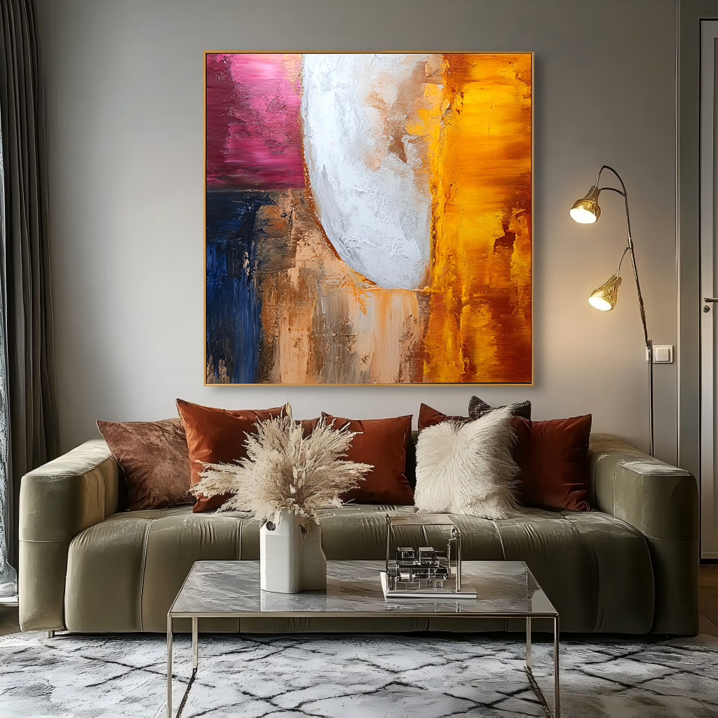 Inner Presence – Hand-Painted Textured Abstract Figurative Wall Art#AB14186