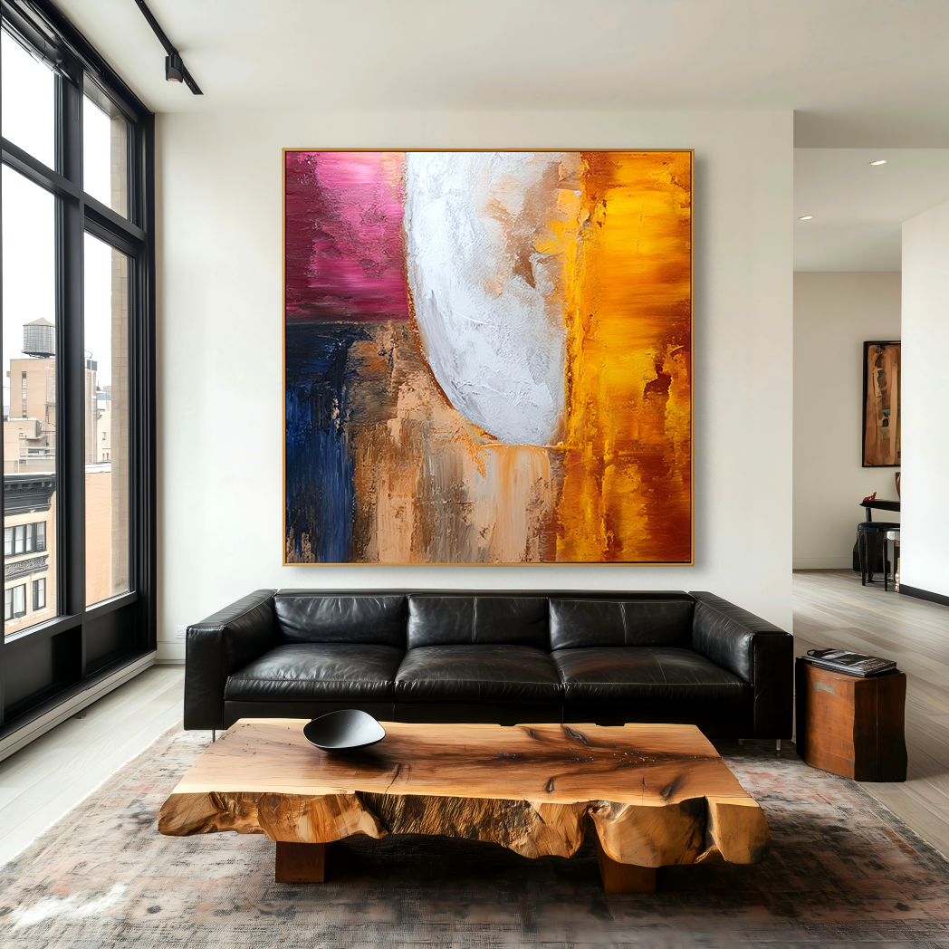 Inner Presence – Hand-Painted Textured Abstract Figurative Wall Art#AB14186