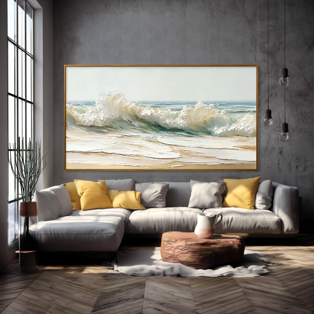Rising Tide – Large Textured Wave Painting#AB14300