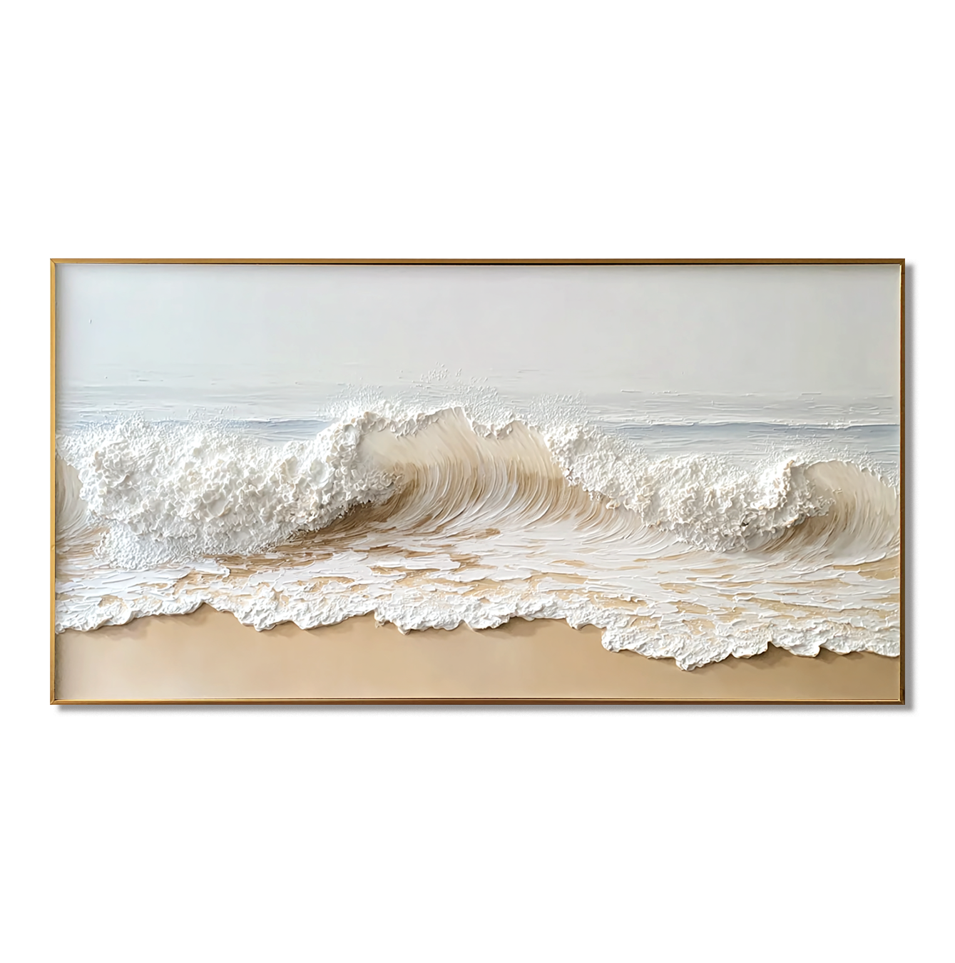 Whispering Current – Large Textured Wave Painting#AB14301