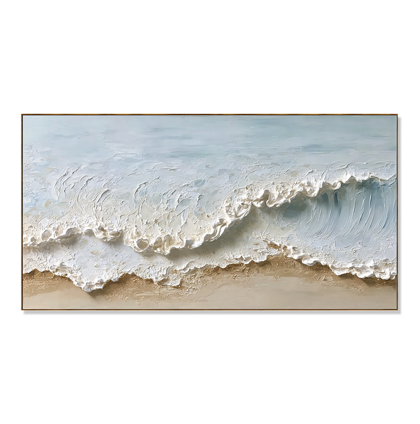 Rising Foam – Large Textured Wave Painting#AB14302