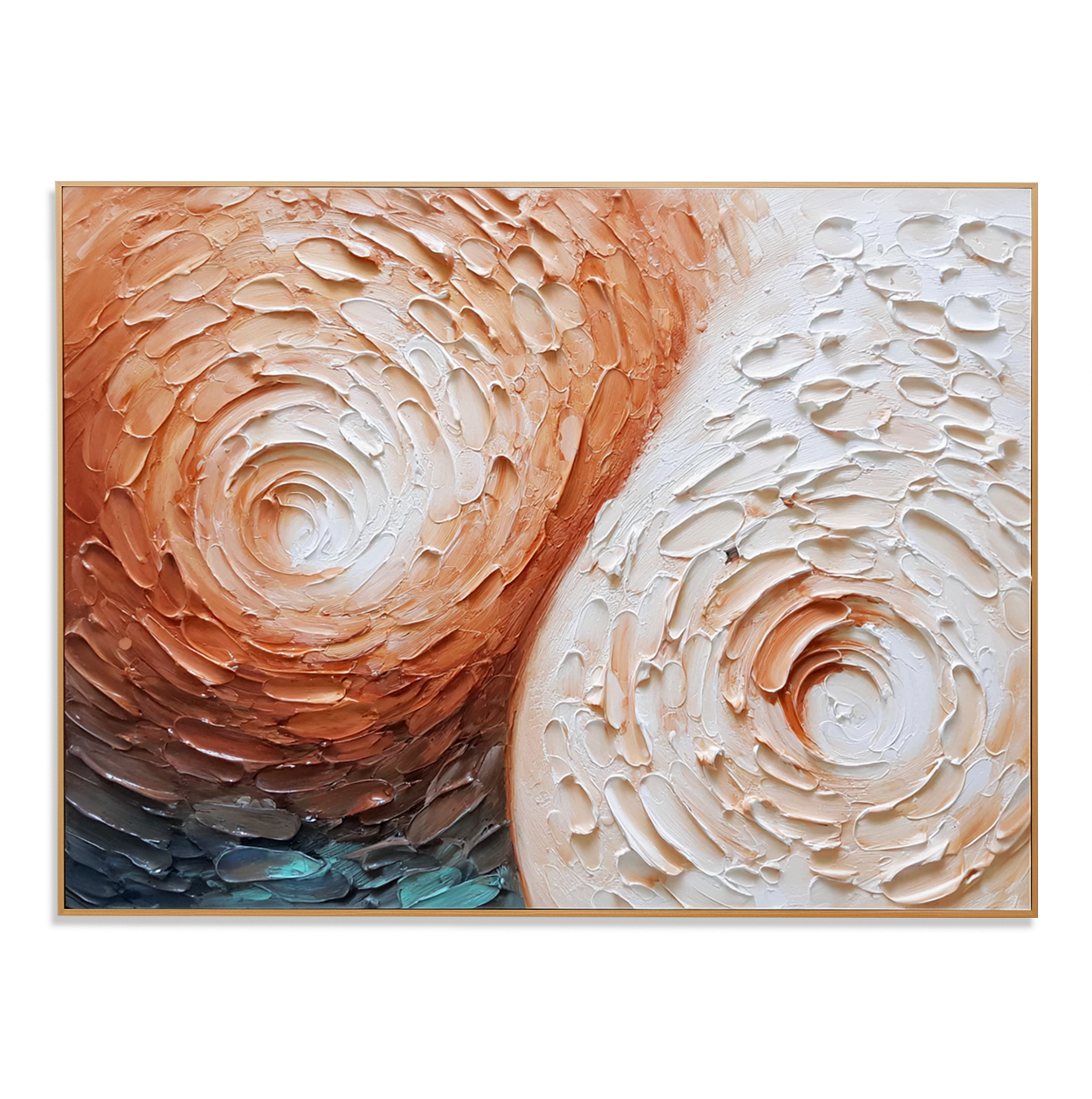 Earth Spiral – Textured Abstract Neutral Oil Painting#wp260222