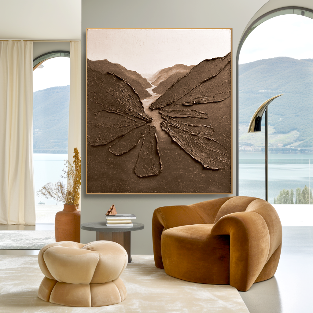 Earth Flow – Textured Abstract Landscape Oil Painting#wp260324
