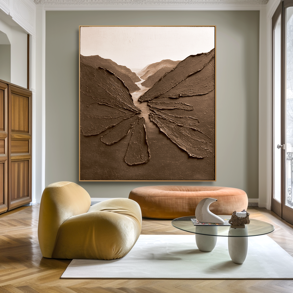 Earth Flow – Textured Abstract Landscape Oil Painting#wp260324