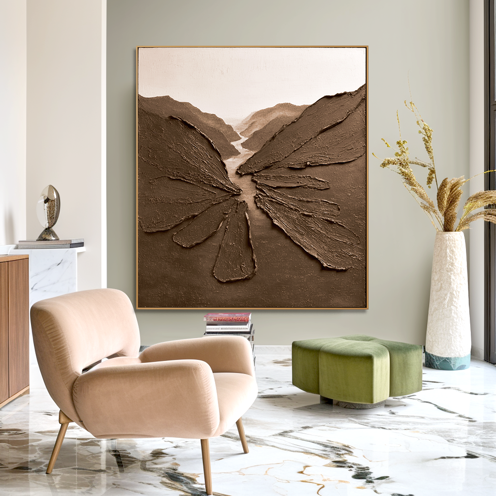 Earth Flow – Textured Abstract Landscape Oil Painting#wp260324
