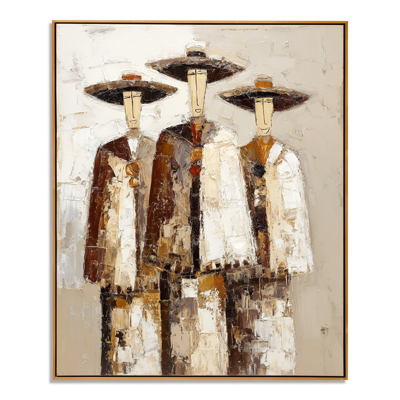 Desert Trio – Abstract Figures Painting#AB0323009