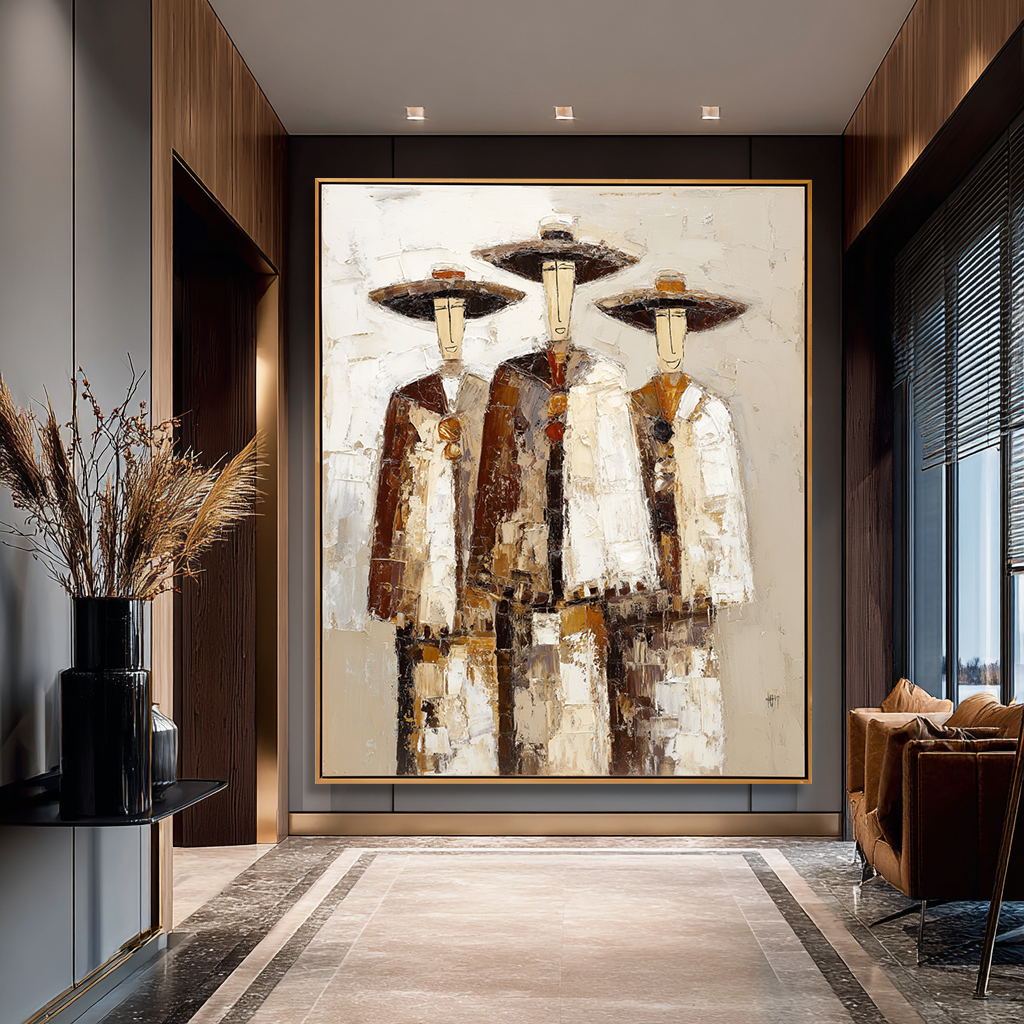 Desert Trio – Abstract Figures Painting#AB0323009
