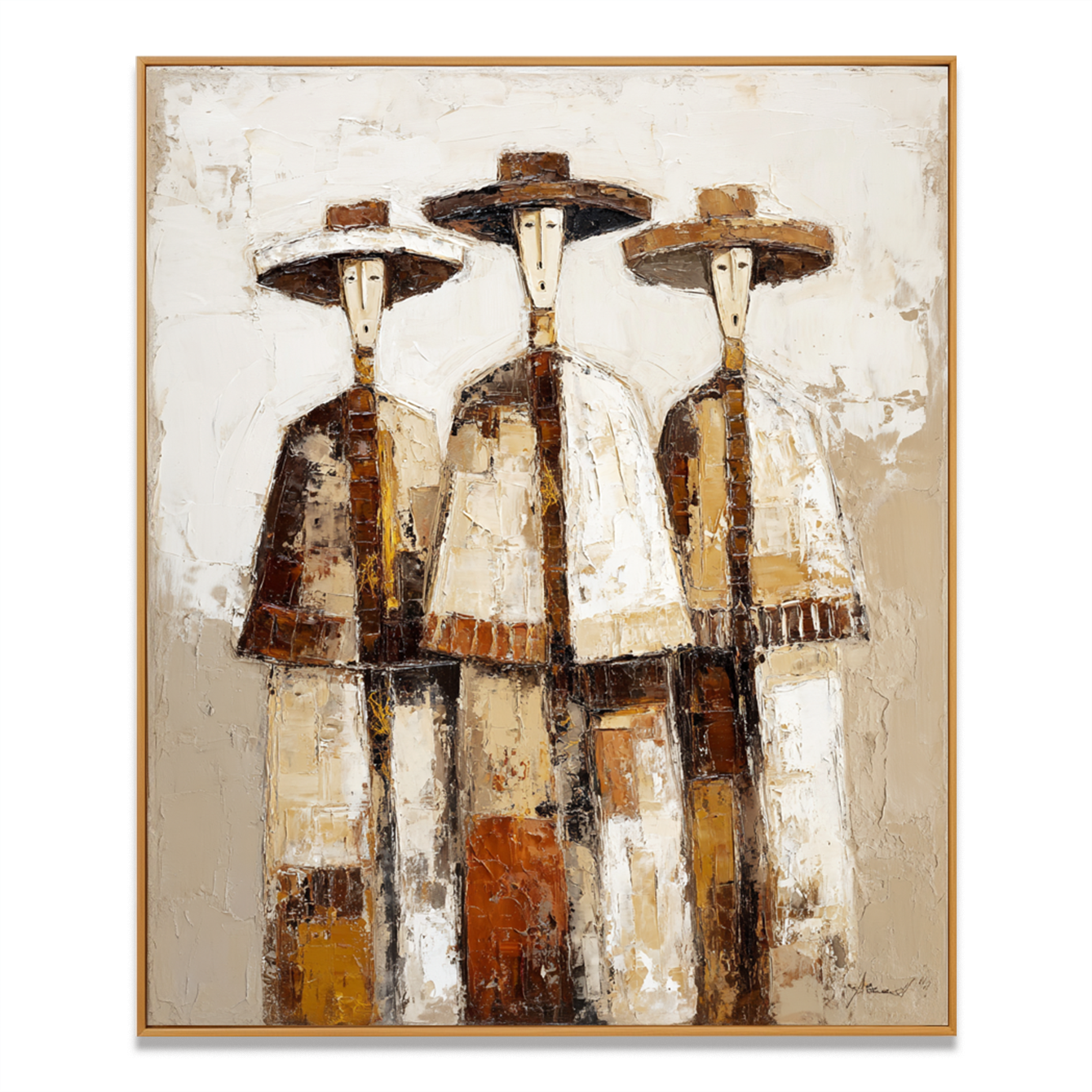 Nomad Trio – Abstract Figures Painting#AB0323011